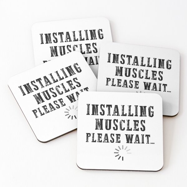 Item preview, Funny Gym Shirt: Installing Muscles... Please Wait designed and sold by Rami Khalifah.