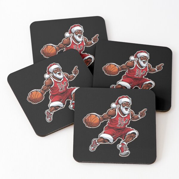 Item preview, Basketball Black African American Santa Claus Christmas designed and sold by BobHan.
