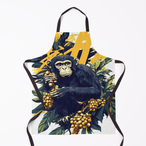 Item preview, Monkey Swinging from a Tree with Golden Fruits 猿 designed and sold by PrintsByFrank.