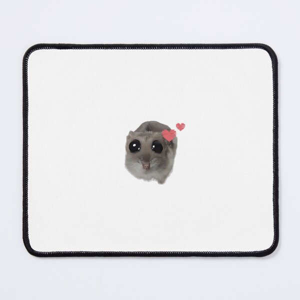Item preview, Coquette sad hamster heart shape designed and sold by glitchydesign.
