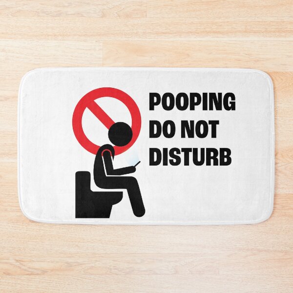 Item preview, Pooping do not disturb: toilet sign designed and sold by papermintstudio.