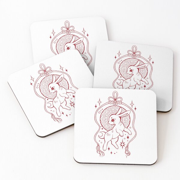 Item preview, Mooncake White Rabbit Red designed and sold by mellocat.