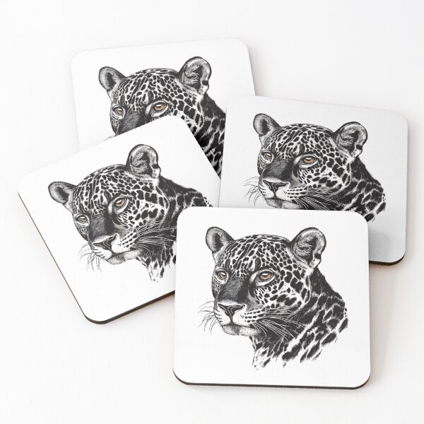 Item preview, Intricate ink depiction of leopard’s face in detailed black tones. designed and sold by HEMRO.