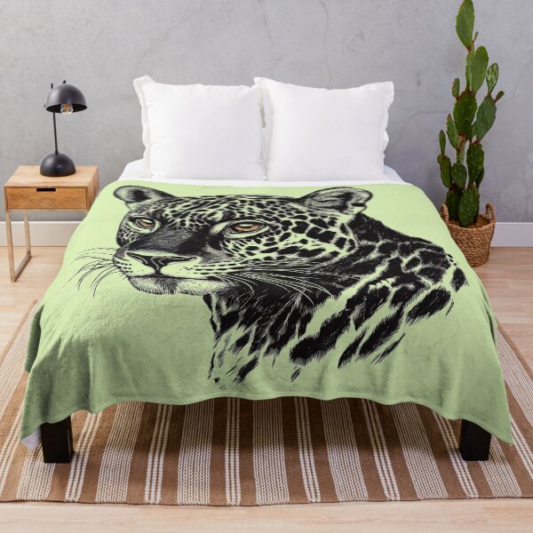 Item preview, Intricate ink depiction of leopard’s face in detailed black tones. designed and sold by HEMRO.