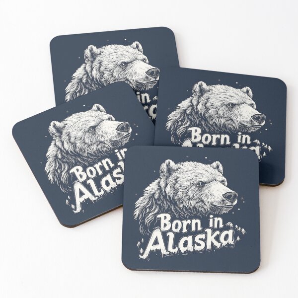 Item preview, Born in Alaska Grizzly Bear  designed and sold by OriginalBeerCat.