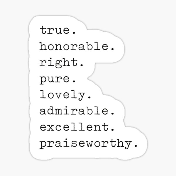Item preview, True & Lovely | Philippians 4:8 | Bible Verse designed and sold by Aspire Happy Art.