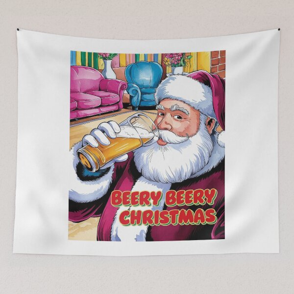 Item preview, Beery Beery Christmas Funny Santa Beer Quotes designed and sold by Vicky021.
