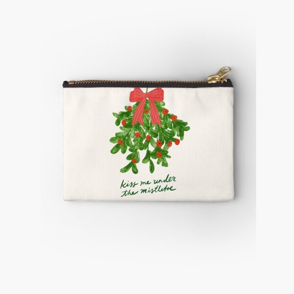 Item preview, Christmas Kiss Me Under The Mistletoe Christmas Quote with Red Bow designed and sold by TheLoveShop.