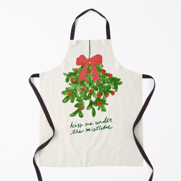 Item preview, Christmas Kiss Me Under The Mistletoe Christmas Quote with Red Bow designed and sold by TheLoveShop.
