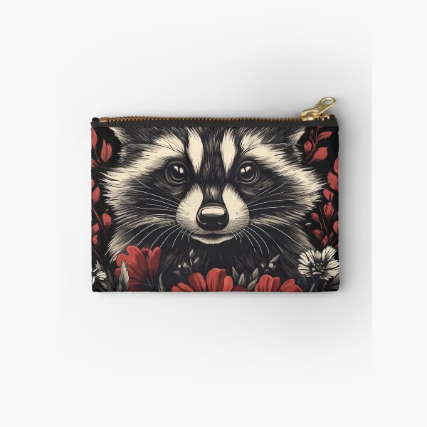 Item preview, Adorable Raccoon with Floral Accents - Nature-Inspired Animal Art designed and sold by wahyuart21.