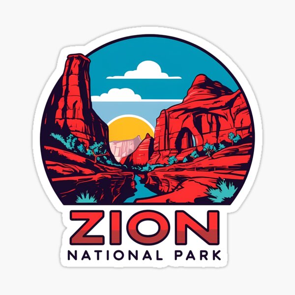 Vista previa del artículo con la obra «Recuerdo del Parque Nacional Zion: un regalo natural y pintoresco para los amantes de las actividades al aire libre», diseñado y vendido por LoliDesignShop.