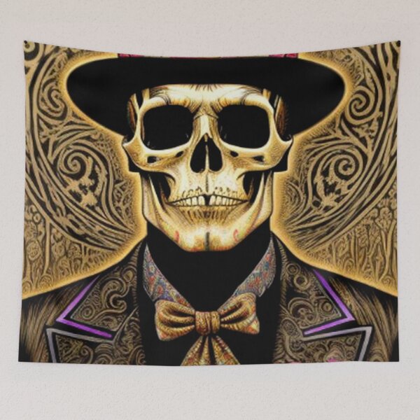 Item preview, Abstract Tophat Skull Art designed and sold by TheDarkWardrobe.