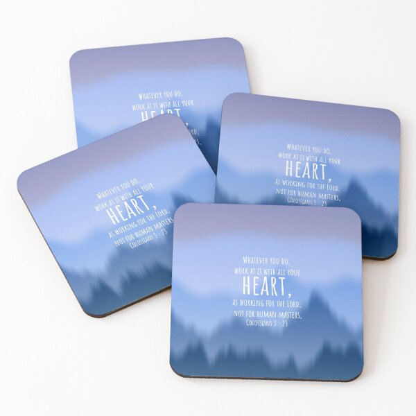 Item preview, Colossians 3 : 23 - Work with all your heart - Bible passage designed and sold by JF Designs.
