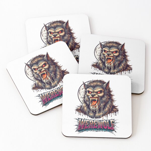 Artikelvorschau, Werwolf im Retro-Stil entworfen und verkauft von JonelleTshirts.
