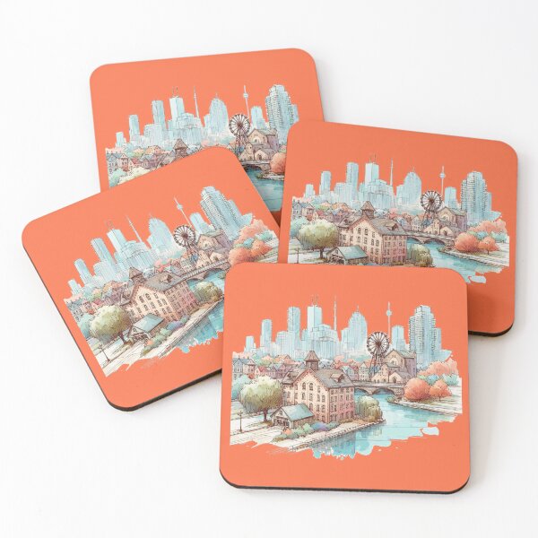 Item preview, Scenic View of Bloor Street and Old Mill in Toronto - A 3D Perspective,   designed and sold by PaintMeWorld.