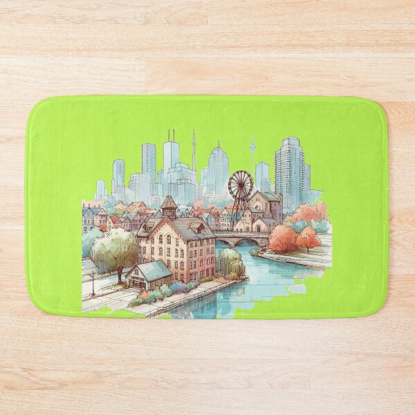 Item preview, Scenic View of Bloor Street and Old Mill in Toronto - A 3D Perspective,   designed and sold by PaintMeWorld.