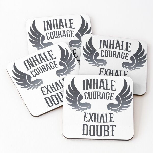 Item preview, Inhale Courage Exhale Doubt Motivational Artwork designed and sold by ZetaDream.