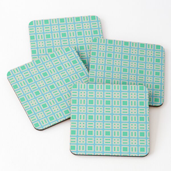Item preview, Abstract Grid Design with Green and Blue designed and sold by Genie-0750.