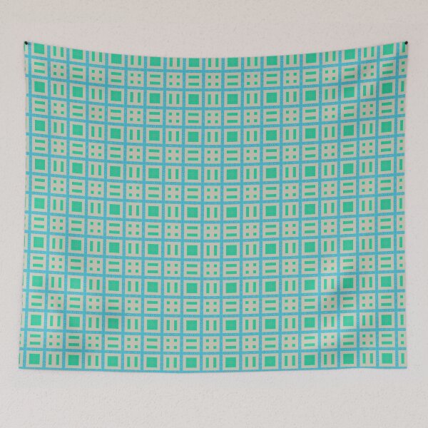 Item preview, Abstract Grid Design with Green and Blue designed and sold by Genie-0750.