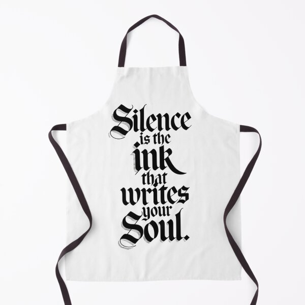 Item preview, Silence Ink Soul Gothic Calligraphy Quote designed and sold by ZetaDream.