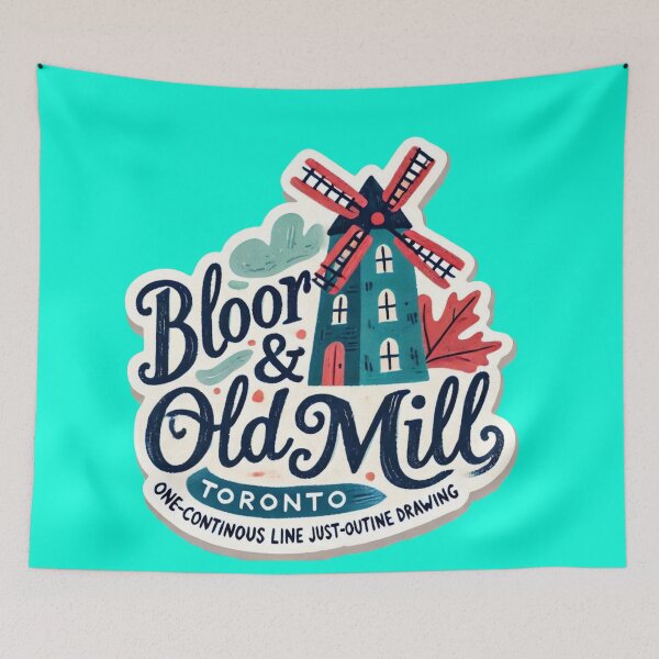 Item preview, Scenic View of Bloor Street and Old Mill in Toronto - A 3D Perspective,   designed and sold by PaintMeWorld.