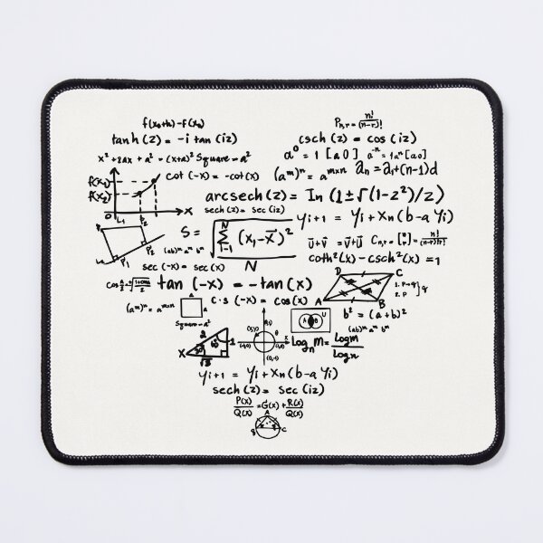 Item preview, Math Lover's Heart: Chalkboard Formula Art designed and sold by Margival.