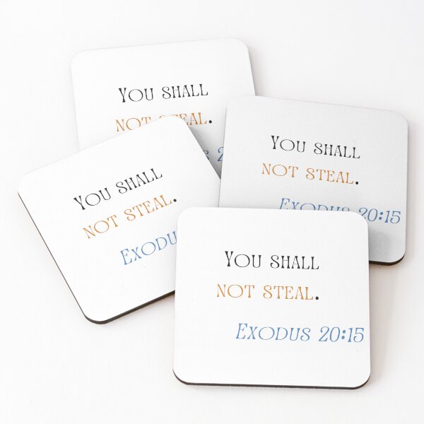 Item preview, EXODUS 20:15 Bible Verse Motivational Quote Saying designed and sold by Tharushi98.