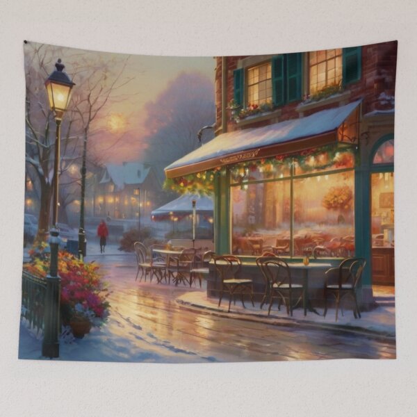 Aperçu de l'œuvre Winter Whispers and Café Charms créée et vendue par BlareBlare.