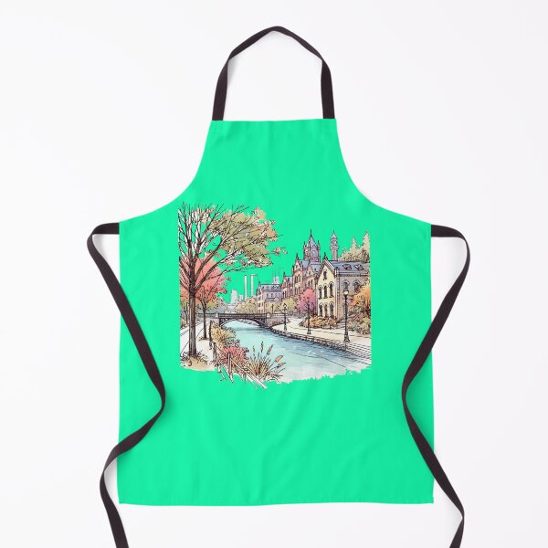 Item preview, Scenic View of Bloor Street and Old Mill in Toronto - A 3D Perspective,   designed and sold by PaintMeWorld.