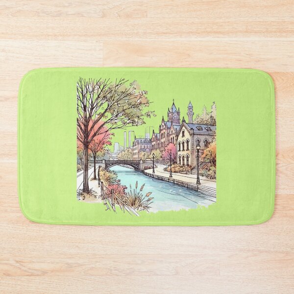 Item preview, Scenic View of Bloor Street and Old Mill in Toronto - A 3D Perspective,   designed and sold by PaintMeWorld.