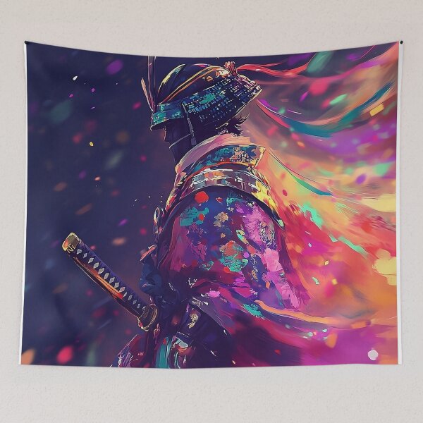 Item preview, Colorful Samurai Art in Motion designed and sold by Guesso.