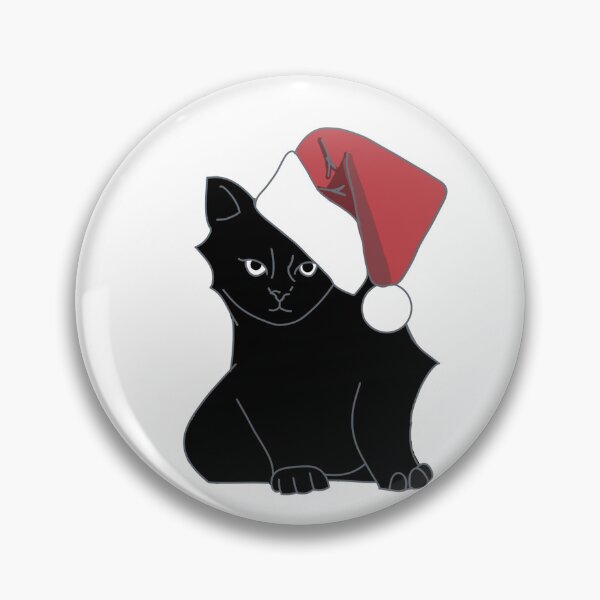 Item preview, Kitten in a santa hat designed and sold by ErynFalasDesign.