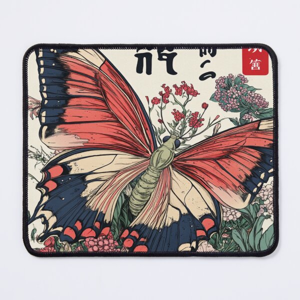 Item preview, Butterfly with Intricate Wing Patterns Flying 蝶 designed and sold by PrintsByFrank.