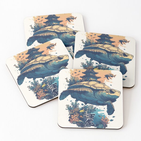 Item preview,  Giant Turtle Swimming Underwater 亀 designed and sold by PrintsByFrank.