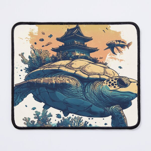 Item preview, Giant Turtle Swimming Underwater 亀 designed and sold by PrintsByFrank.