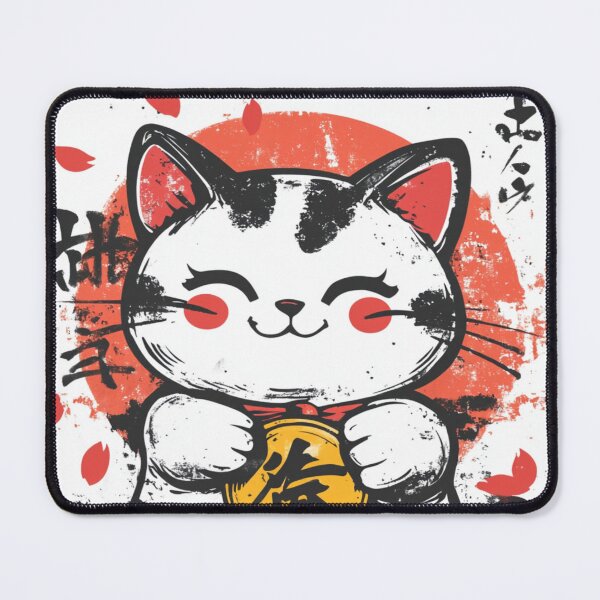Item preview, Maneki-Neko cat Holding a Golden Coin 猫 designed and sold by PrintsByFrank.