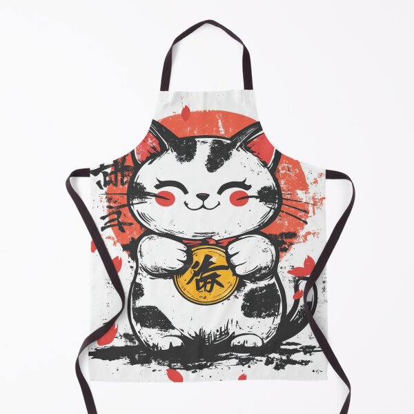 Item preview, Maneki-Neko cat Holding a Golden Coin 猫 designed and sold by PrintsByFrank.