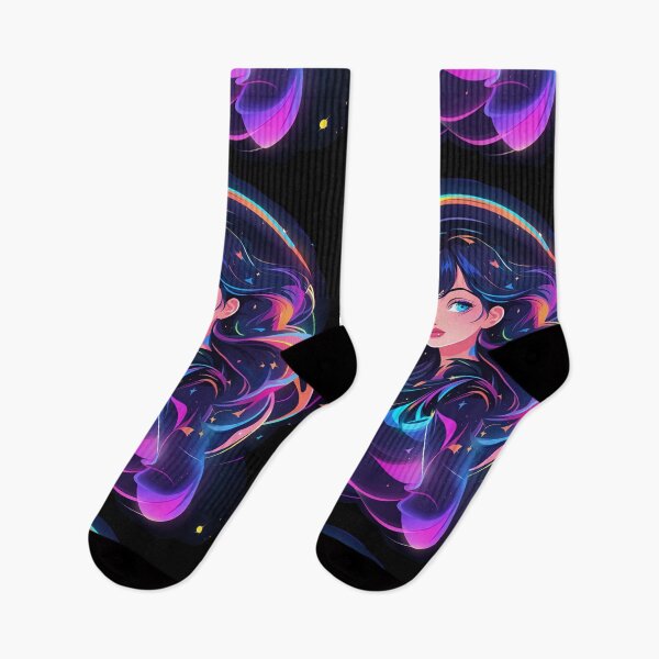 Item preview, Galactic Girl & Neon Beauty | Anime Girl in Cosmic Fantasy designed and sold by Whisky1111.