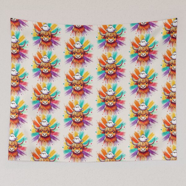 Item preview, Highland Cow and Silkie Chicken Duo designed and sold by ChrisButler.
