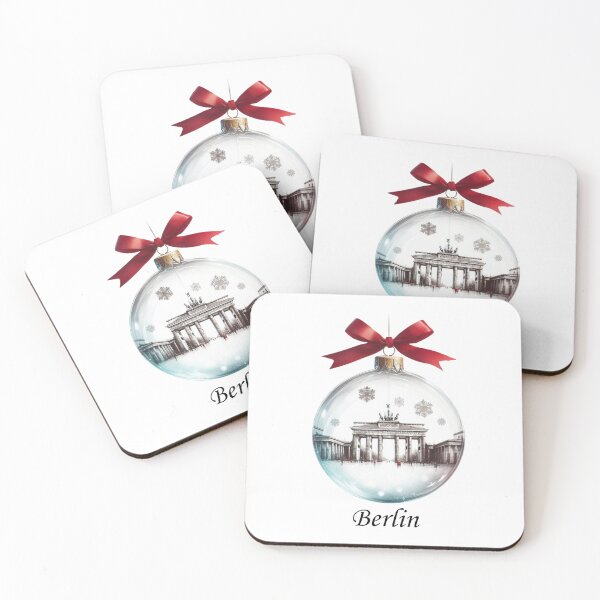 Item preview, Transparent Christmas Crystal Bauble with Delicate Cityscape - Berlin – Soft Watercolor Style designed and sold by MiszungART.