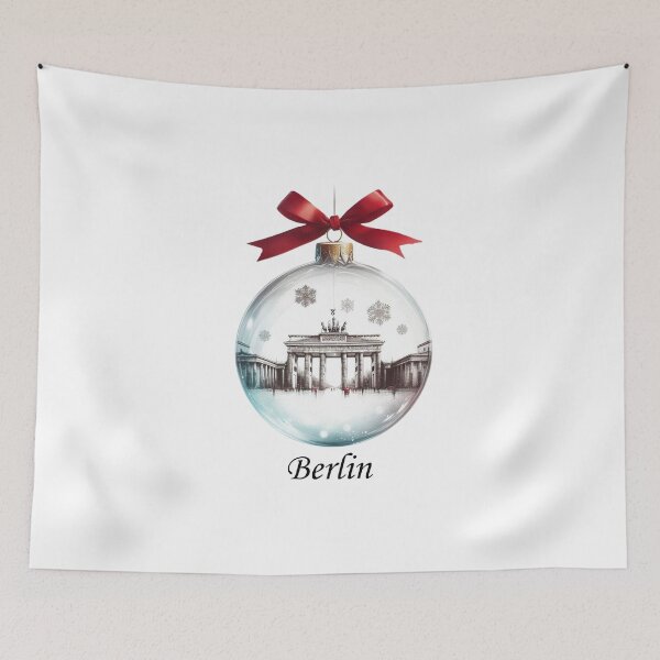 Item preview, Transparent Christmas Crystal Bauble with Delicate Cityscape - Berlin – Soft Watercolor Style designed and sold by MiszungART.
