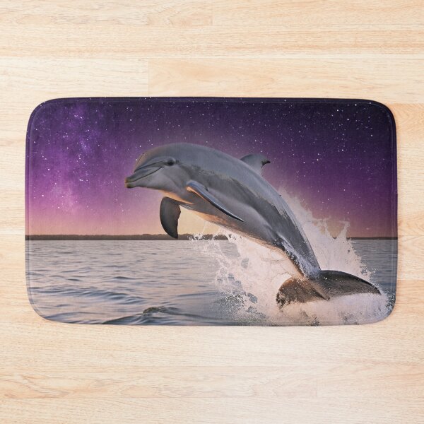 Item preview, jumping dolphin under starry sky designed and sold by Mauswohn.
