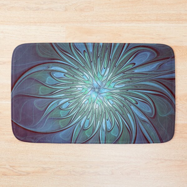 Item preview, Modern Abstract Trendy Blue Flower Fractal Art designed and sold by gabiwArt.