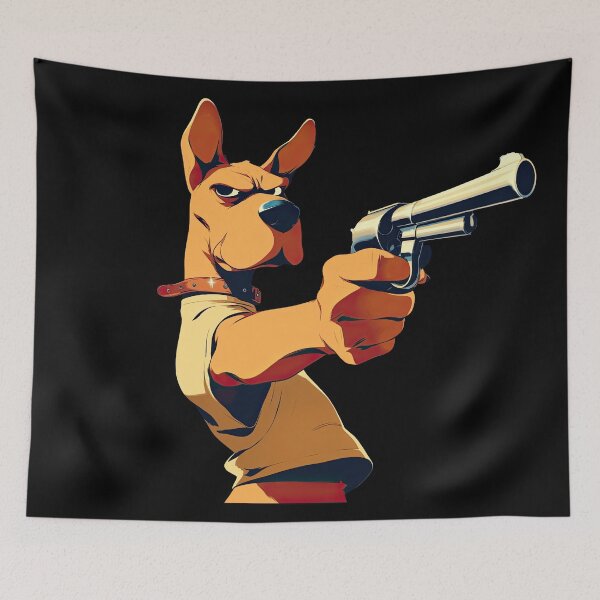 Item preview, Dog with gun designed and sold by obstinator.