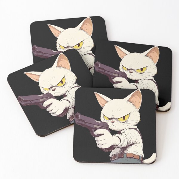Item preview, Cat with gun designed and sold by obstinator.