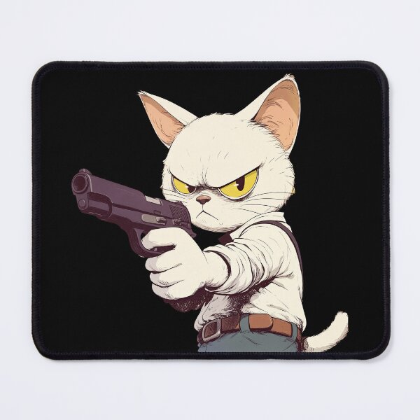 Item preview, Cat with gun designed and sold by obstinator.