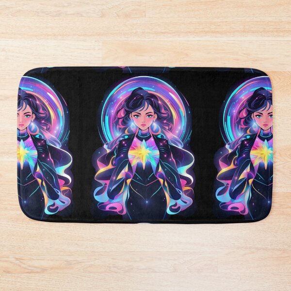Item preview, Celestial Starburst: Neon Cosmic Anime Girl in Galactic Fantasy designed and sold by Whisky1111.