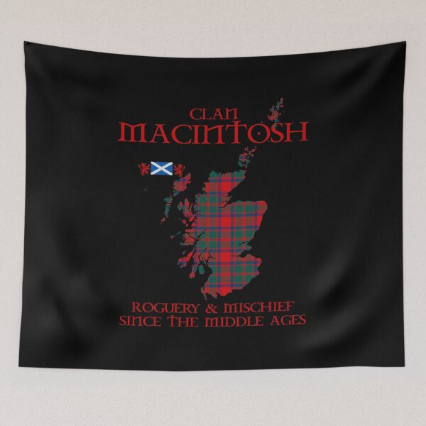 Item preview, Clan MacIntosh 2 tartan Scotland map Saltire flag and lion rampant scottish designed and sold by Clan1093.