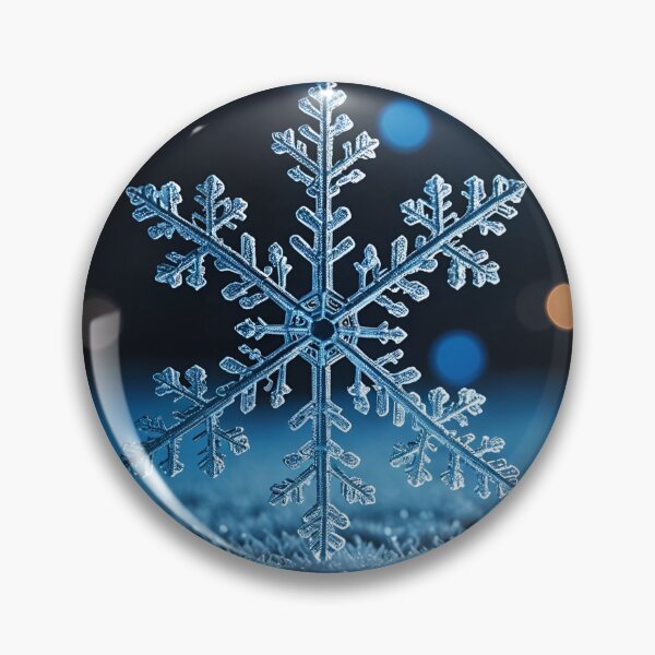 Item preview, Christmas Snowflake on snow crystal navy snow cinematic designed and sold by cheekylorns.