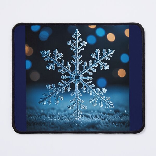 Item preview, Christmas Snowflake on snow crystal navy snow cinematic designed and sold by cheekylorns.